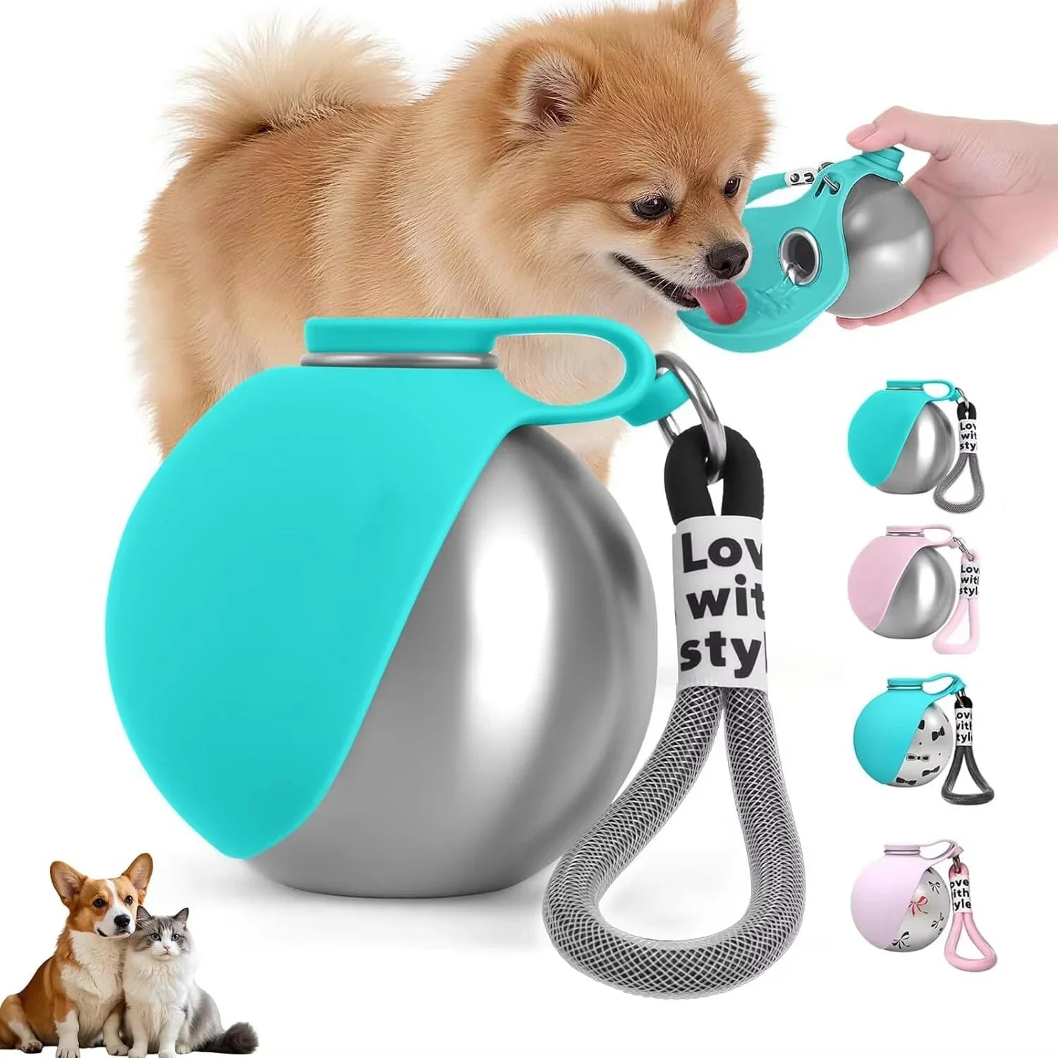 Hydrating Pet Bottle with Bowl